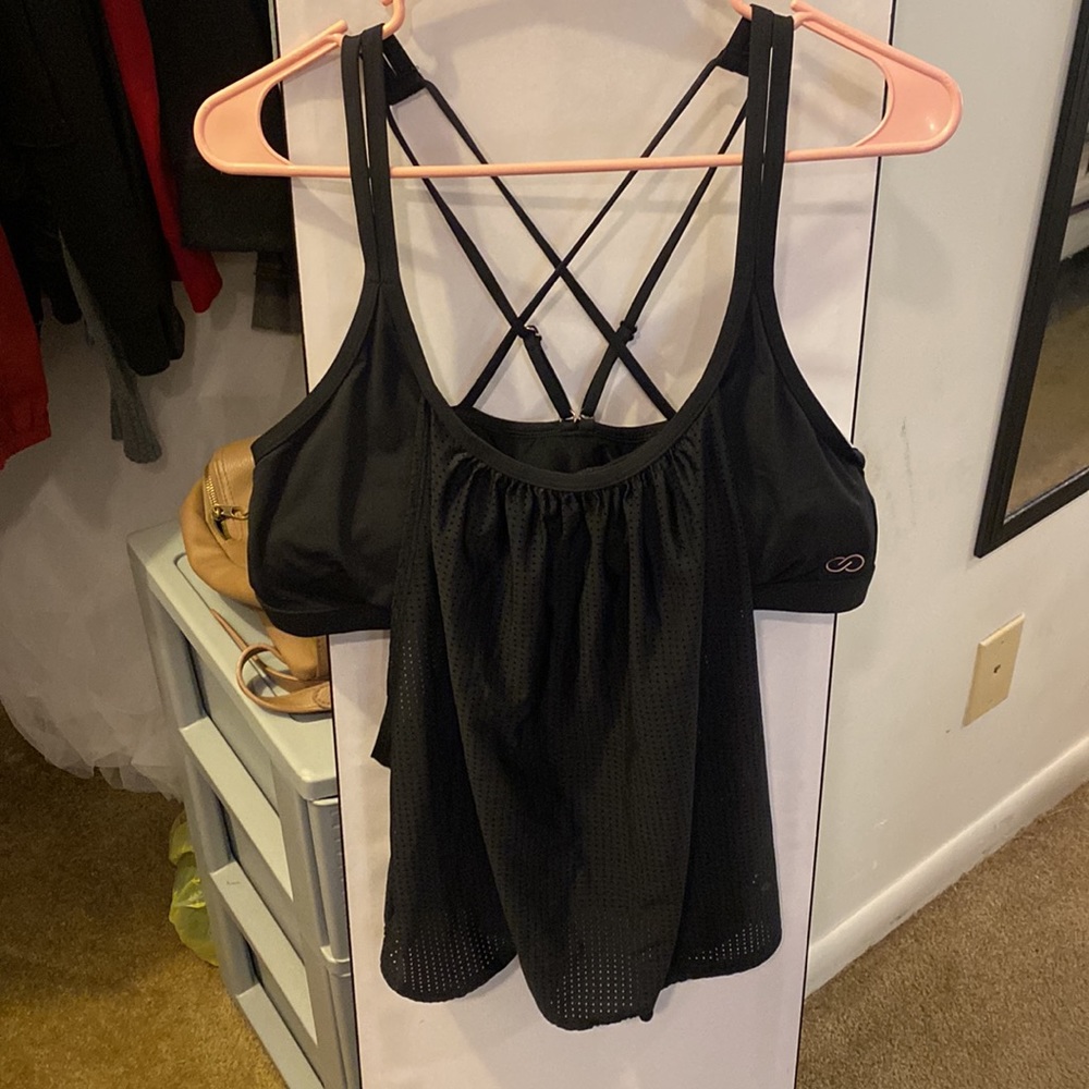 Calia black swim top